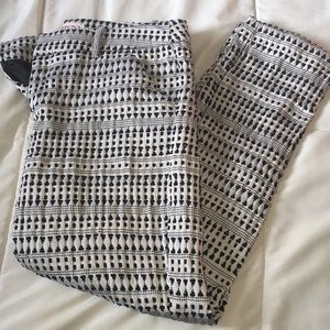 Textured cropped pants